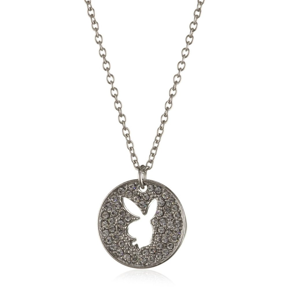 Playboy Jewelry Set Bunny Necklace Stud Earrings in Gift Box Swarovski Crystals - Picture 11 of 15